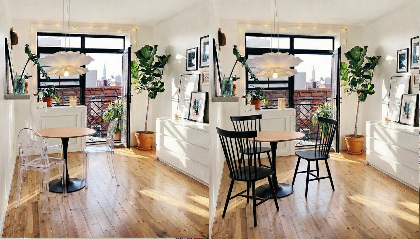 aranzacja stolu w malym salonie grafika porownawcza